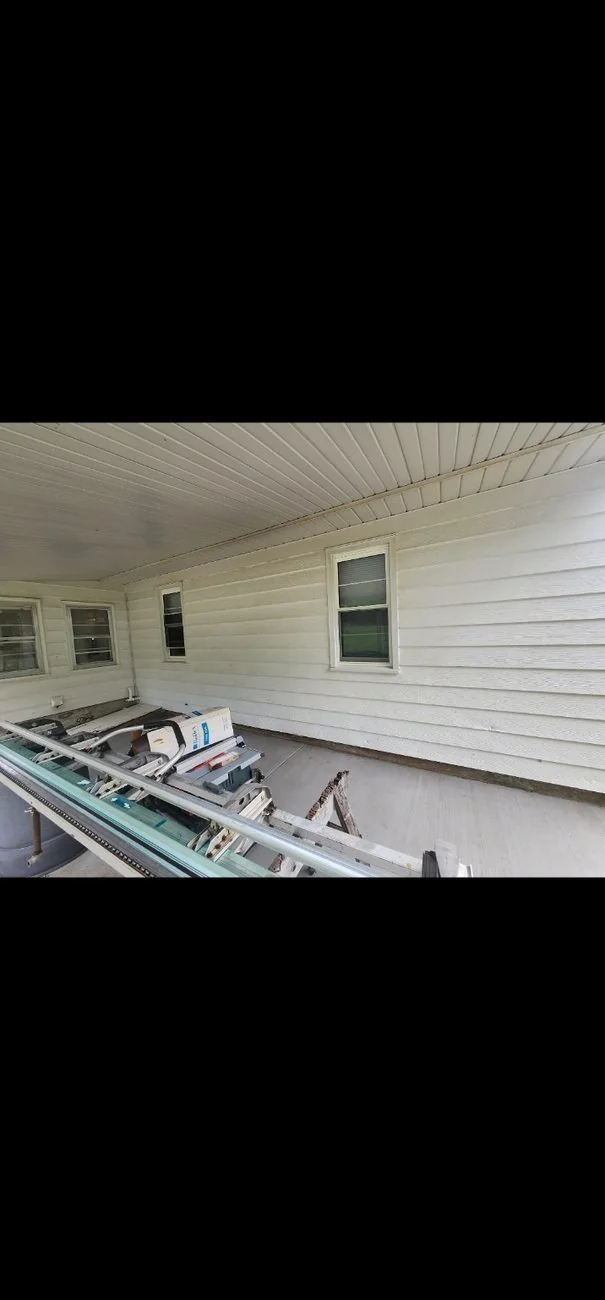 Clean siding after house washing